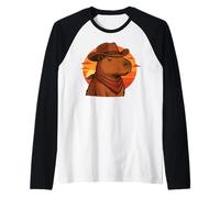 Capybara Cowboy Zen et Sauvage du désert Manche Raglan
