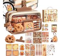 Capybara Crayon Étui - Souchée À Stylo Grande Capacité, Organisateur De Stockage De Crayons, Support De Papeterie De Dessins Animés Créatifs | Sac D'approvisionnement À Écriture Multifonctionnelle