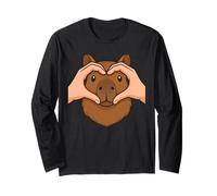 Capybara Cœur Mains Amour Geste Animal Lover Manche Longue