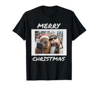 Capybara de Noël drôle avec Bonhomme de Neige Selfie T-Shirt