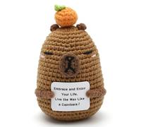 Capybara de soutien émotionnel - Cadeau fantaisie de poche - Petit Capybara tricoté positif - Cadeau d'affirmation positive pour femme, mère, père, Noël