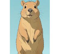 Capybara - Dessin animé - Poster 61x91,5 cm