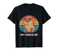 Capybara Dont Worry Be Cappy Capybara rétro pour garçons et filles T-Shirt