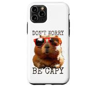 Capybara Don't Worry Be Capy Cochon d'eau Rongeur Amoureux Coque pour iPhone 11 Pro