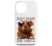 Capybara Don't Worry Be Capy Cochon d'eau Rongeur Amoureux Coque pour iPhone 13 Pro Max