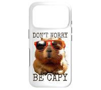 Capybara Don't Worry Be Capy Cochon d'eau Rongeur Amoureux Coque pour iPhone 17 Pro