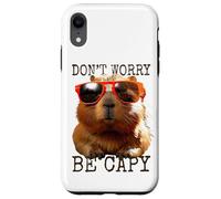 Capybara Don't Worry Be Capy Cochon d'eau Rongeur Amoureux Coque pour iPhone XR