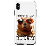 Capybara Don't Worry Be Capy Cochon d'eau Rongeur Amoureux Coque pour iPhone XS Max