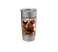 Capybara Don't Worry Be Capy Cochon d'eau Rongeur Amoureux Gobelet isotherme en acier inoxydable double paroi