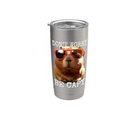 Capybara Don't Worry Be Capy Cochon d'eau Rongeur Amoureux Gobelet isotherme en acier inoxydable double paroi
