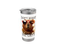 Capybara Don't Worry Be Capy Cochon d'eau Rongeur Amoureux Gobelet isotherme en acier inoxydable double paroi