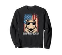 Capybara Don't Worry Be Capy Lovers Drapeau américain du 4 Juillet #25D48 Sweatshirt