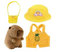 Capybara Doudou - Capybara Doudou avec Vêtements, 25 cm Peluche Drôle Çapybara, Rouleau de Compagnie de Jeu | Jouet Utilisé pour La Décoration Maison Salon Chambre Étude