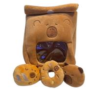 Capybara Doudou | Porte-monnaie rempli - Sac à goûter décoratif pour collectionneurs adolescents, , adultes, temps de jeu, voyage, temps de lit, voiture, chambre à coucher, salon, chambre