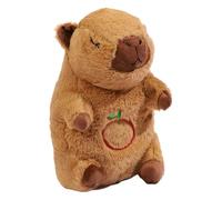 Capybara doux et respirant - Jouet en peluche douce simulation de respiration rythmique | Compagnon Musique pratique et réduction du stress, fonctions musique et lumière, ami câlin douillet, amour