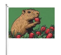 Capybara Drapeau d'extérieur double face en polyester résistant aux intempéries avec couleurs vives pour jardin, cour, terrasse ou maison