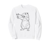 Capybara drôle avec Lance-Pierre, série de Combats pour Amoureux des Animaux Sweatshirt