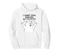 Capybara drôle, Je ne Parle Pas Anglais mais Je suis excitée Sweat à Capuche