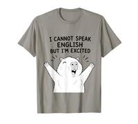 Capybara drôle, Je ne Parle Pas Anglais mais Je suis excitée T-Shirt