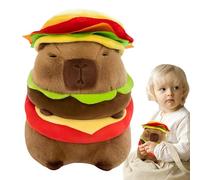 Capybara en Peluche - Oreiller Animal en Peluche, Coussin de Jouets Doux | Style de Figure de Hamburger, Design de Dessin animé décoratif Unique, de Collection créatif