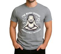 Capybara en train de méditer - Drôle Do Not Disturb Meme, I'm Busy Doing Absolutely Nothing, Chill Humor, idée cadeau pour homme, gris, L