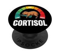Capybara Faible Low Cortisol Meme Reduce Stress PopSockets PopGrip Adhésif