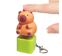 Capybara Fidget Keychain, Keyboard Stress Relief, Portable Animal Clicker with Light Sound, for Work Meetings Travel Focus Sensory Toy Adults Kids Use 1,18 x 1,18 x 1,97 pouces