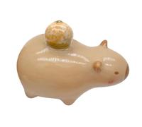 Capybara Figures - Mini Ceramic Collectibles for Display | Adorable Desk Statue with Handcrafted Finish & Artistic Charm for Cabinets, Bookshelves, Desktop, Living Room Decor and Home Showcase