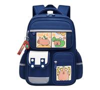 Capybara Flap Backpack - Mignon Capybara Backpack avec 3 cartes + 6 badges + 1 pendentif mignon pour les adolescents et les filles adaptées aux élèves de loisirs de l'école de loi