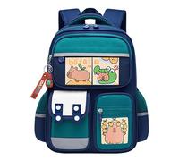 Capybara Flap Backpack - Mignon Capybara Backpack avec 3 cartes + 6 badges + 1 pendentif mignon pour les adolescents et les filles adaptées aux élèves de loisirs de l'école de loi