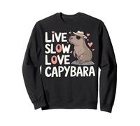 Capybara Funny Capy Lover Rodent Wildlife Animal Capy Sweatshirt
