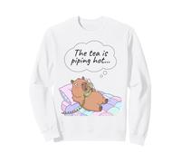 Capybara Funny Gossip Yapper Meme Le thé est très Chaud Sweatshirt