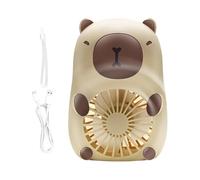 Capybara Glacière de poche portable | Chargeur USB avec 3 vitesses d'air - Gadget de refroidissement personnel avec cordon pour , filles, femmes, hommes, étudiants, mini pour études de voyage
