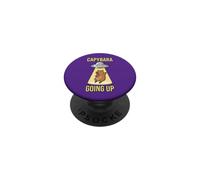 Capybara Going Up Chillest UFO Aliens et soucoupes Volantes PopSockets PopGrip Adhésif