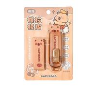 Capybara Gommes pour crayons - Gomme télescopique - Accessoires d'écriture mignons pour enseignants, école primaire, maternelle, élèves