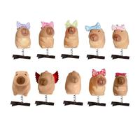 Capybara Hairclip, 10X Capybara Hair Accessories, Hair Clip Fashion for Children, Animal Hairpin for Daily Use, Hats, Cars 10X Capybara Hair Accessories, Fashionable Animal Hairpins for Children, Dail