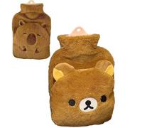 Capybara Hot Water Bottle - 1000ml Large Capacity,Soft Plush Cover,Hot Water Bag for Neck Back Shoulder Menstrual Cramps,Ideal for Adults (Color2)