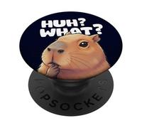 Capybara Huh Quel drôle de mème confus pensant Animal PopSockets PopGrip Adhésif