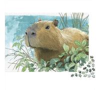 Capybara in The Jungle Puzzle 1000 Pièces Educa Jouet en Bois Divertissement Créatif Décoration Intérieure Jeu Éducatif Challenge Toy Adultes & Enfants des 14 Ans 38x26cm/1000pcs