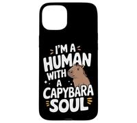 Capybara Je suis Un Humain avec Une âme de Capybara Coque pour iPhone 15 Plus