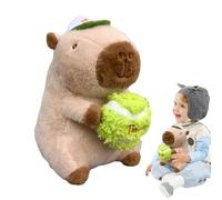 Capybara Jouet en peluche, adorable tenue de tennis, mignonne et douce, figurine de rongeur de dessin animé, surprise d'anniversaire d'enfant, cadeau douillet pour fille
