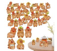 Capybara Jouets - Glow In The Dark Resin Figure,50 Pièces Glow In The Dark Decoration Pour Anniversaire Salon Lieu de Travail Bureau Hommes Femmes Noël