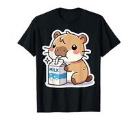 Capybara Kawaii Cute Moo Kids Lait à Boire T-Shirt