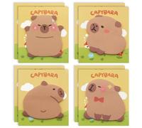 Capybara Kawaii Shy Capybara Lot de 8 paquets de 30 blocs-notes autocollants mignons pour le bureau, l'école, les fournitures d'études, les étudiants et les fans d'anime