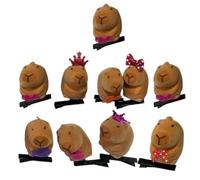 Capybara Lot de 1/5/10 pinces à cheveux pour femme et fille Motif animal 3D