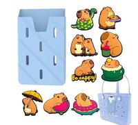 Capybara Lot de 10 breloques pour fourre-tout de plage avec support de téléphone - Décoration mignonne, décoration pour filles et femmes, Refer to description, Polychlorure de vinyle, Unisexe