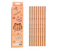 Capybara Lot de 12 crayons HB ronds pour enfants, dessins animés, adaptés pour calligraphie, croquis et peinture