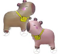 Capybara Lot de 2 ballons de fête Capybara, ballons en aluminium de dessin animé Capybara, ballons à thème anime Capybara, décoration d'anniversaire d'enfant pour garçons et filles