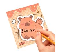 Capybara Lot de 30 feuilles de notes adhésives colorées pour bureau, mur, sac à dos, travail, , adultes, filles, fête, anniversaire, Pâques, remise de diplôme