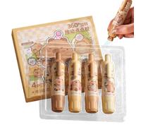 Capybara Lot de 4 rouleaux de ruban adhésif double face avec ruban adhésif puissant de 5 mètres | Distributeur de points à bouton-poussoir pour travaux manuels d', journal et scrapbooking | Lot